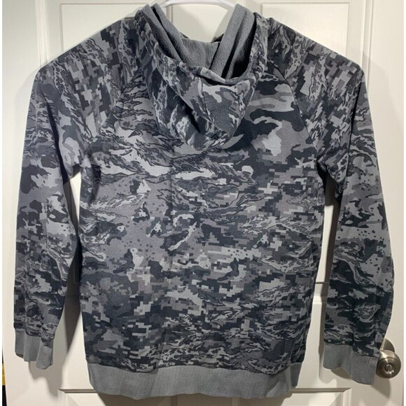 Youth Under Armour Gray Camo Camouflage Pullover Hoodie YXL (XL) Large Pocket - Picture 6 of 15